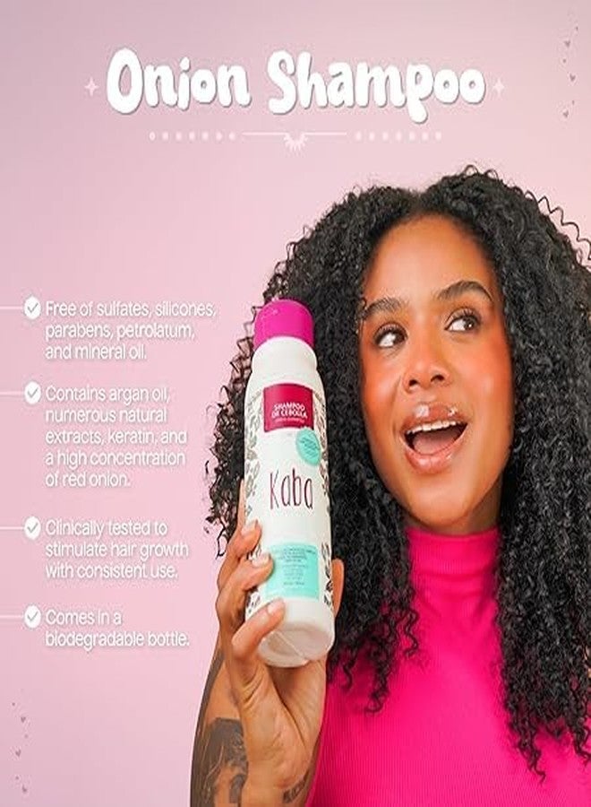 Kaba Onion Shampoo de Cebolla for Hair Growth, Sulfate-Free, Paraben-Free, Stimulates Hair Regrowth, Reduces Hair Loss, Deep Scalp Cleanse, All Hair Types - 500 ML - Image 5